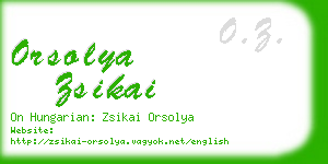 orsolya zsikai business card